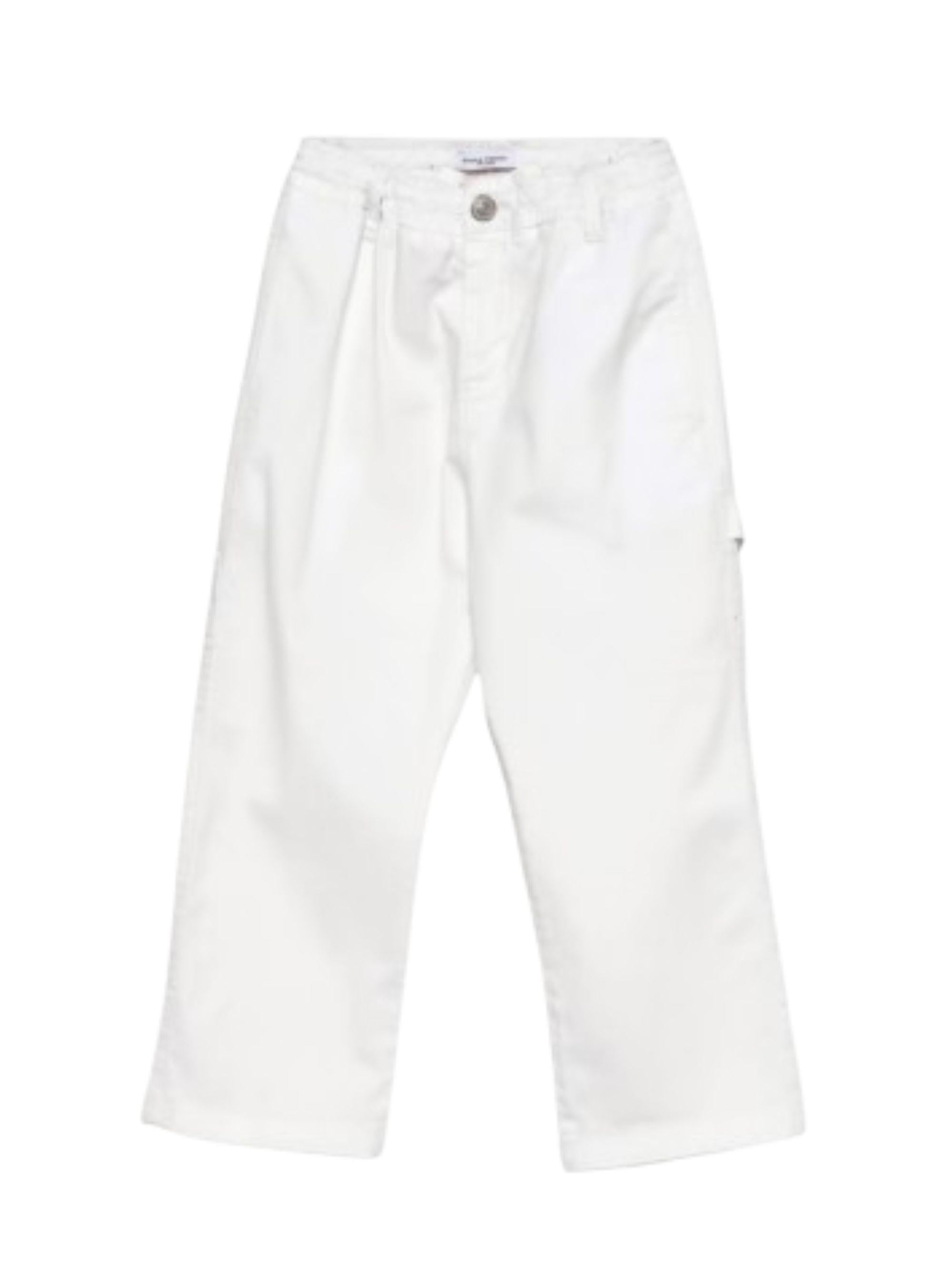 Pantaloni per bambino Paolo Pecora Kids bianco elasticizzati PP4385 GESSO PAOLO PECORA KIDS 