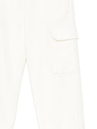 Pantaloni per bambino Eleventy Kids bianchi con patch con logo sul retro EZ6H90 I0233 101 ELEVENTY KIDS 