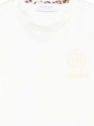 T-shirt per bambino Roberto Cavalli Kids bianca con logo sul petto CBP26090TS WHITE ROBERTO CAVALLI KIDS 