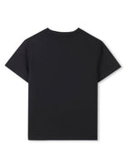 T-shirt per bambino Dkny Kids nero con stampa logo sul davanti D62237 09B DKNY 