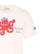 T-shirt per bambino MC2 St. Barth Kids bianca con stampa grafica sul davanti EDD0001 01947L MC2 ST. BARTH KIDS 