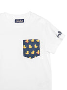 Set t-shirt e culotte per neonato MC2 Saint Barth Kids multicolore con stampa grafica papere SAMY001 03568L MC2 ST. BARTH KIDS 