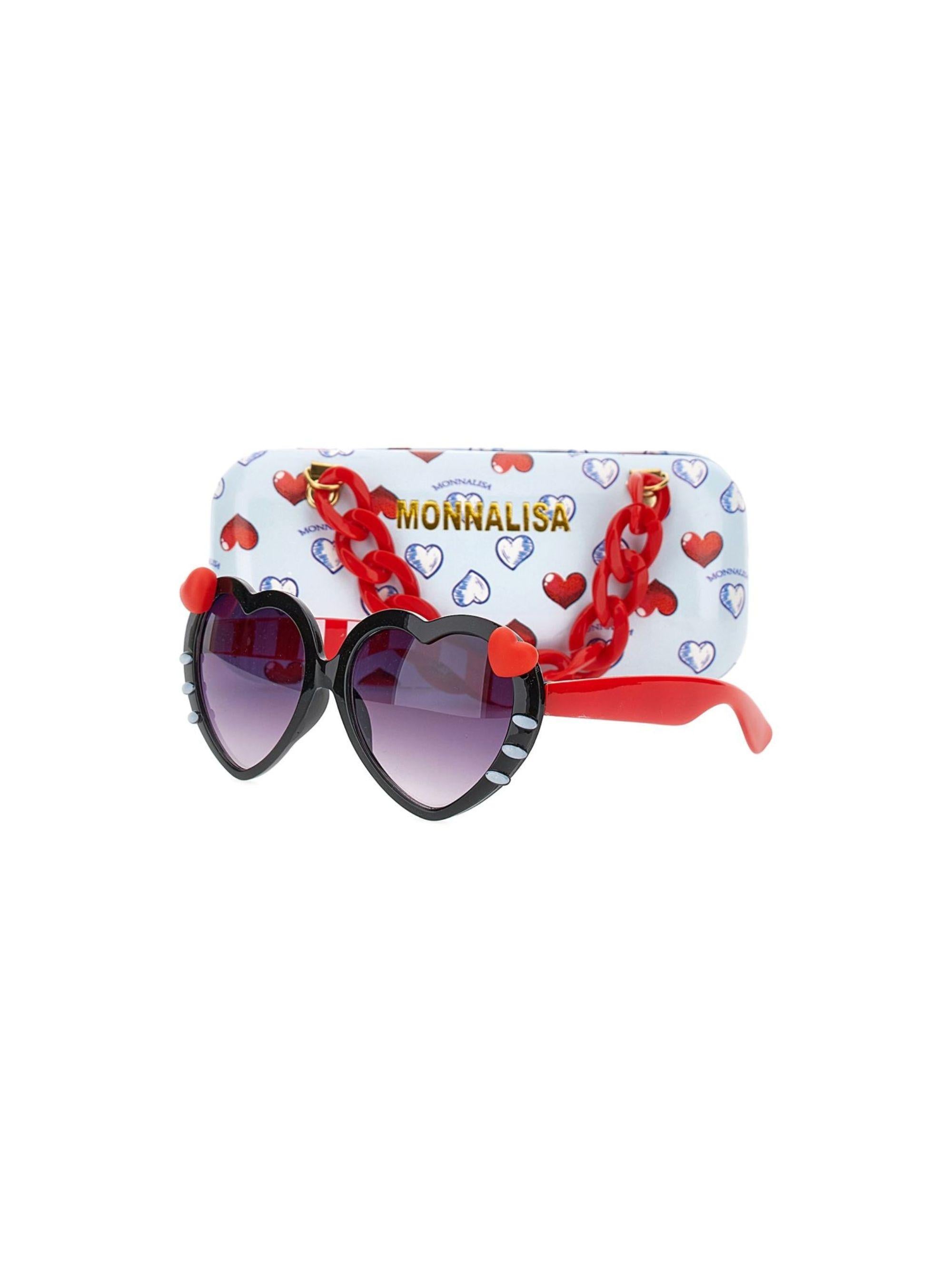 Occhiali da sole per bambina Monnalisa nero e rosso x Hello Kitty a cuore 19G021 7064 0084 MONNALISA 