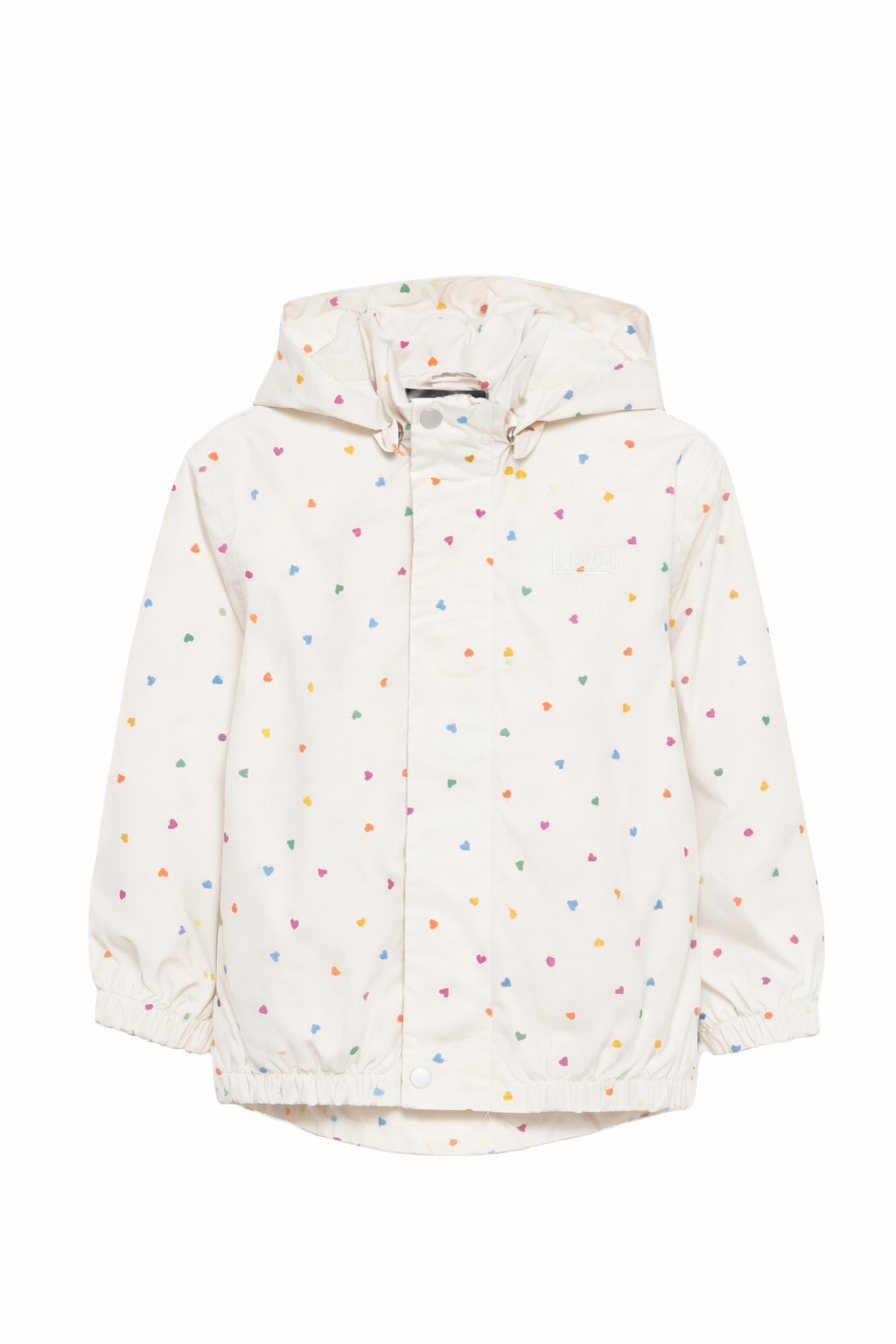 Giacca Waiton per bambina Molo bianca con stampa a cuori all-over 5NOSO123 9537 MOLO KIDS 