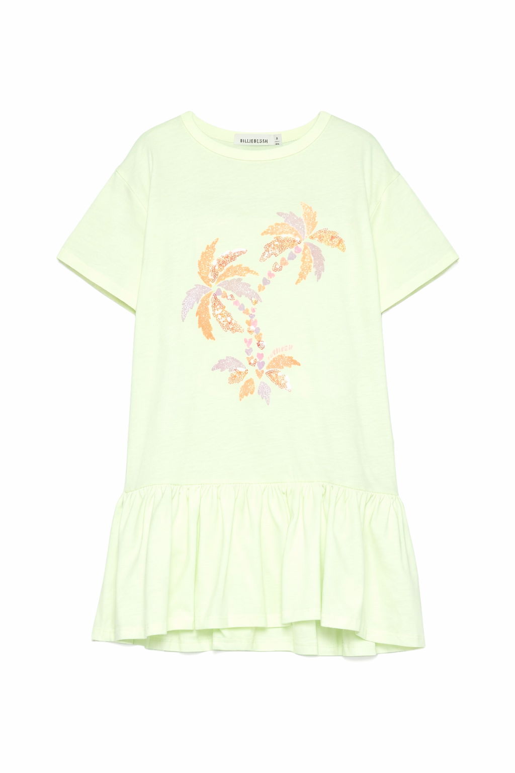 Abito per bambina BillieBlush verde neon con abbellimento di paillettes U21834 552 BILLIEBLUSH KIDS 