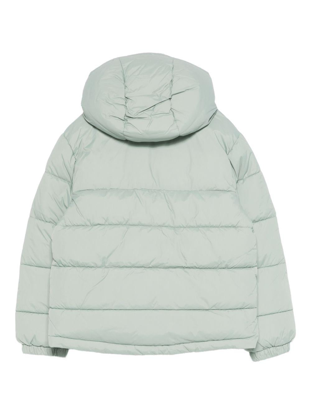 Impermeabile per bambino Hugo Kids verde con cappuccio e logo G00484 75F Hugo 