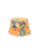 Cappello da pescatore per neonato Roberto Cavalli Kids arancione con stampa tropicale CIP26088HA TR. ORANGE ROBERTO CAVALLI KIDS 
