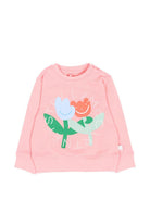Felpa per neonata Stella McCartney Kids rosa con stampa grafica TY4110 Z3409 509 STELLA McCARTNEY KIDS 