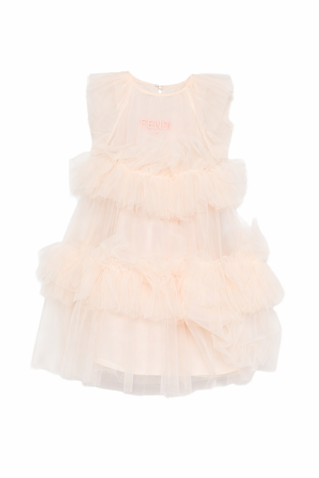 Abito per bambina Fendi Kids rosa con ruches JFB840 AEXX F0MXV FENDI KIDS 