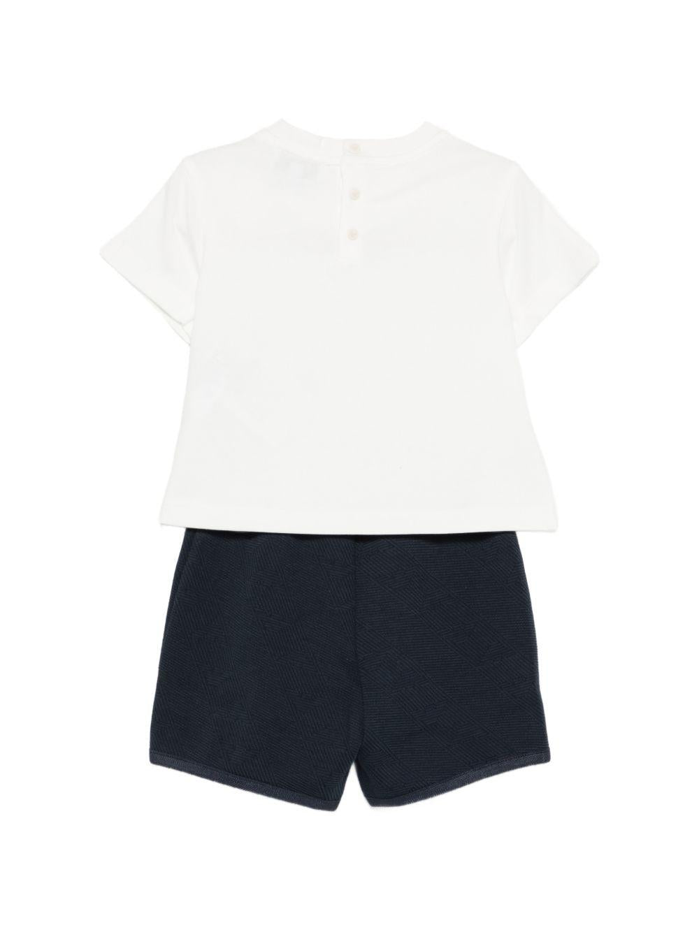Tutina per neonato Emporio Armani Kids bianco con applicazione EB001622 AF13715 MZ825 EMPORIO ARMANI KIDS 