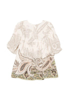 Abito per neonata Etro Kids beige con stampa paisley GZ1090 K0323 102BG ETRO KIDS 