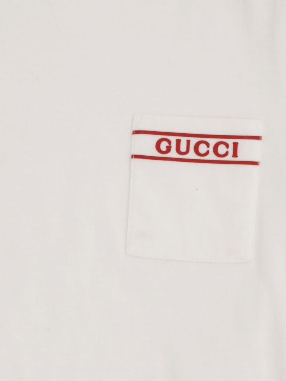 T-shirt per bambino Gucci Kids bianca con stampa logo 849686XJHNU 9035 GUCCI KIDS 