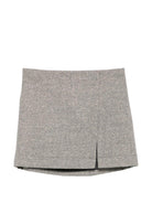 Gonna per bambina Douuod Kids grigia con spacco anteriore DZ7A81 E0246 808OR DOUUOD KIDS 