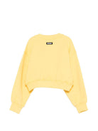 Felpa per bambina MSGM Kids gialla con applicazione logo S6MSJGSW079 MS009 MSGM KIDS 