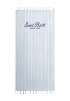 Telo mare MC2 Saint Barth bianco e azzurro con motivo a righe FOUL002 00937L MC2 ST. BARTH KIDS 