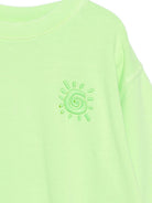 Felpa per bambino Molo verde con dettagli ricamati 6S26J216 5694 MOLO KIDS 