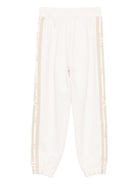 Pantaloni sportivi per bambina Elisabetta Franchi La Mia Bambina beige con righe laterali EFPA2980FF002 0085 ElISABETTA FRANCHI 