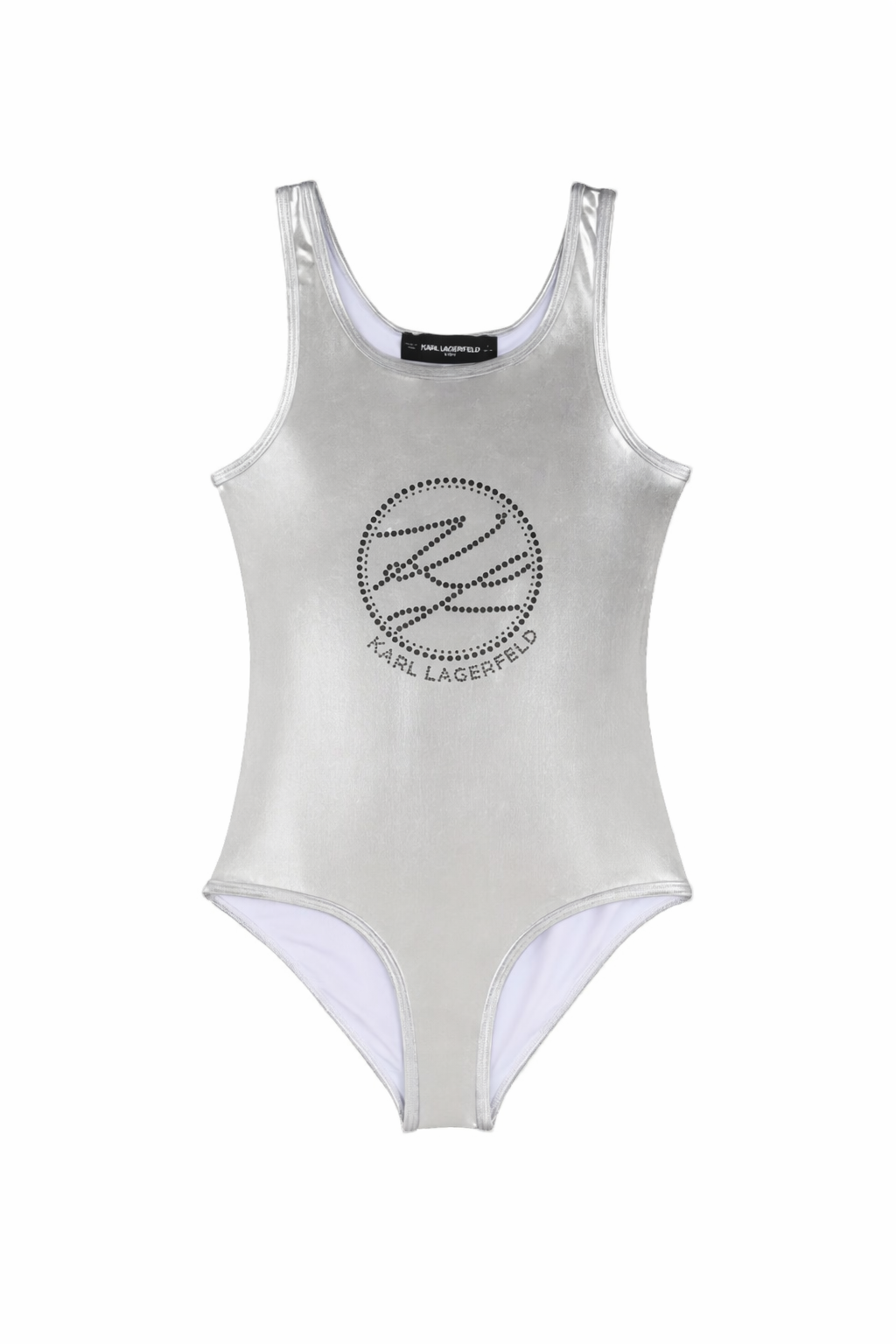 Costume da bagno per bambina Karl Lagerfeld Kids argento con decorazione Z31114 016 KARL LAGERFELD KIDS 