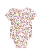 Body per neonata Moschino Kids rosa con stampa all-over MUT04JLAB5A 83681 MOSCHINO KIDS 