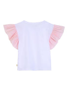 T-shirt per bambina Billieblush bianca con maniche ad aletta U21937 10P BILLIEBLUSH KIDS 