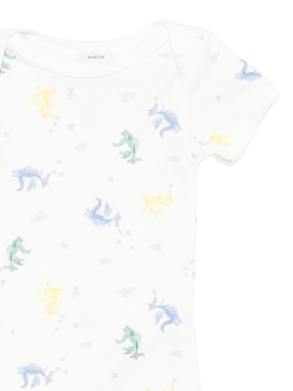 Set di tre body per neonato Petit Bateau multicolore con stampa grafica A0GYJ 00 PETIT BATEAU KIDS 
