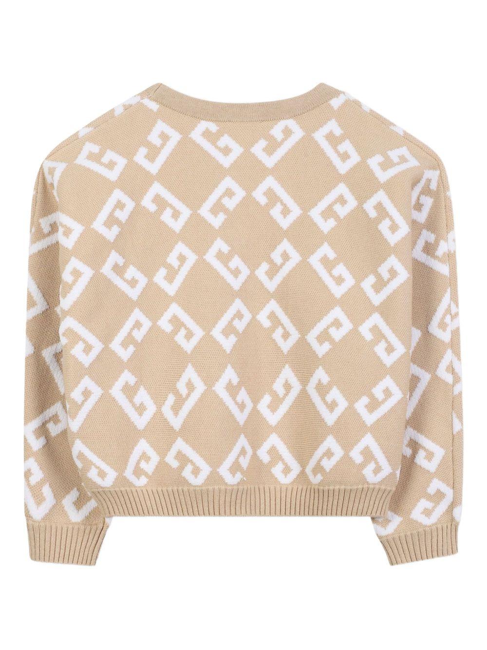 Cardigan per bambina Givenchy Kids beige con logo jacquard H30996 20P GIVENCHY KIDS 