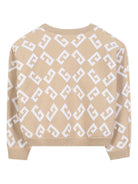 Cardigan per bambina Givenchy Kids beige con logo jacquard H30996 20P GIVENCHY KIDS 