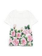 T-shirt con stampa per neonata Dolce & Gabbana Kids bianco con orlo dritto L2JTIT II7GI HA5IZ DOLCE & GABBANA KIDS 