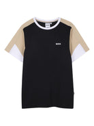 Completo per bambino Boss Kids nero con dettagli a contrasto J53006 09B BOSS KIDS 
