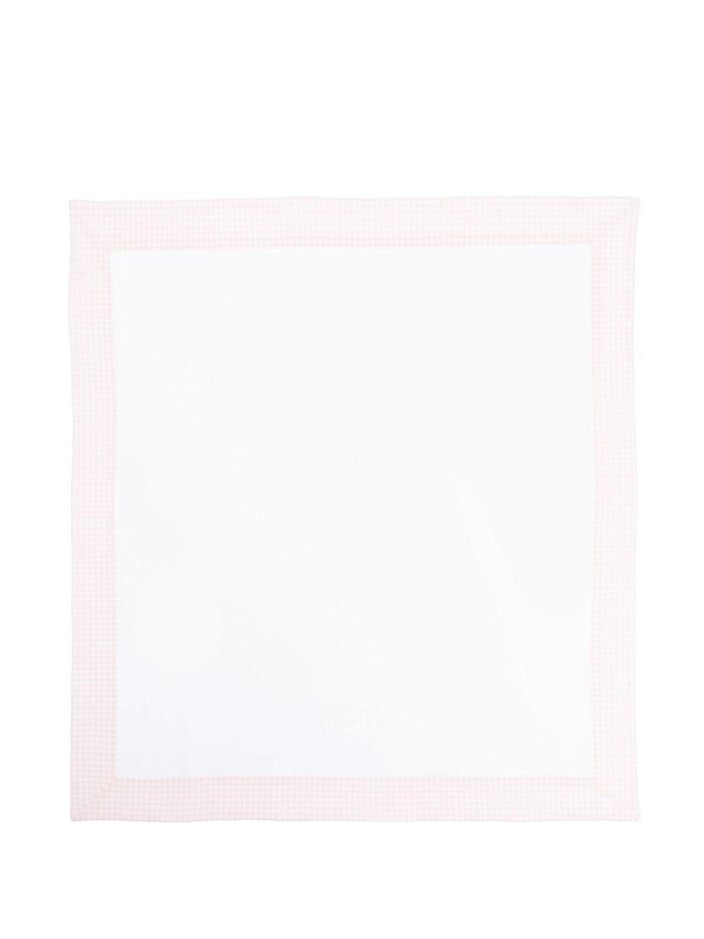Coperta per neonata Il Gufo bianco con bordo a quadri P25OG060MF001 0132 IL GUFO KIDS 