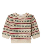 Maglione per neonato Bonpoint beige con motivo Fair Isle W05YJUK00002 975 BONPOINT 