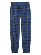 Pantaloni sportivi per bambino Kenzo Kids blu a quadri con stampa Tiger K61406 780 KENZO KIDS 