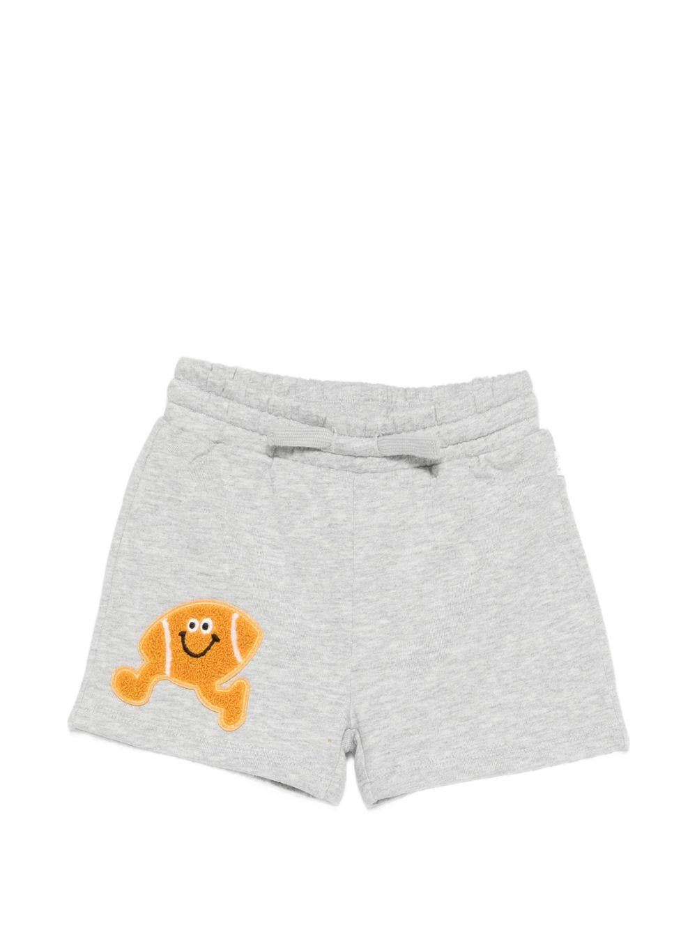 Shorts per neonato Stella McCartney Kids grigio con applicazione TY6609 Z3409 807 STELLA McCARTNEY KIDS 