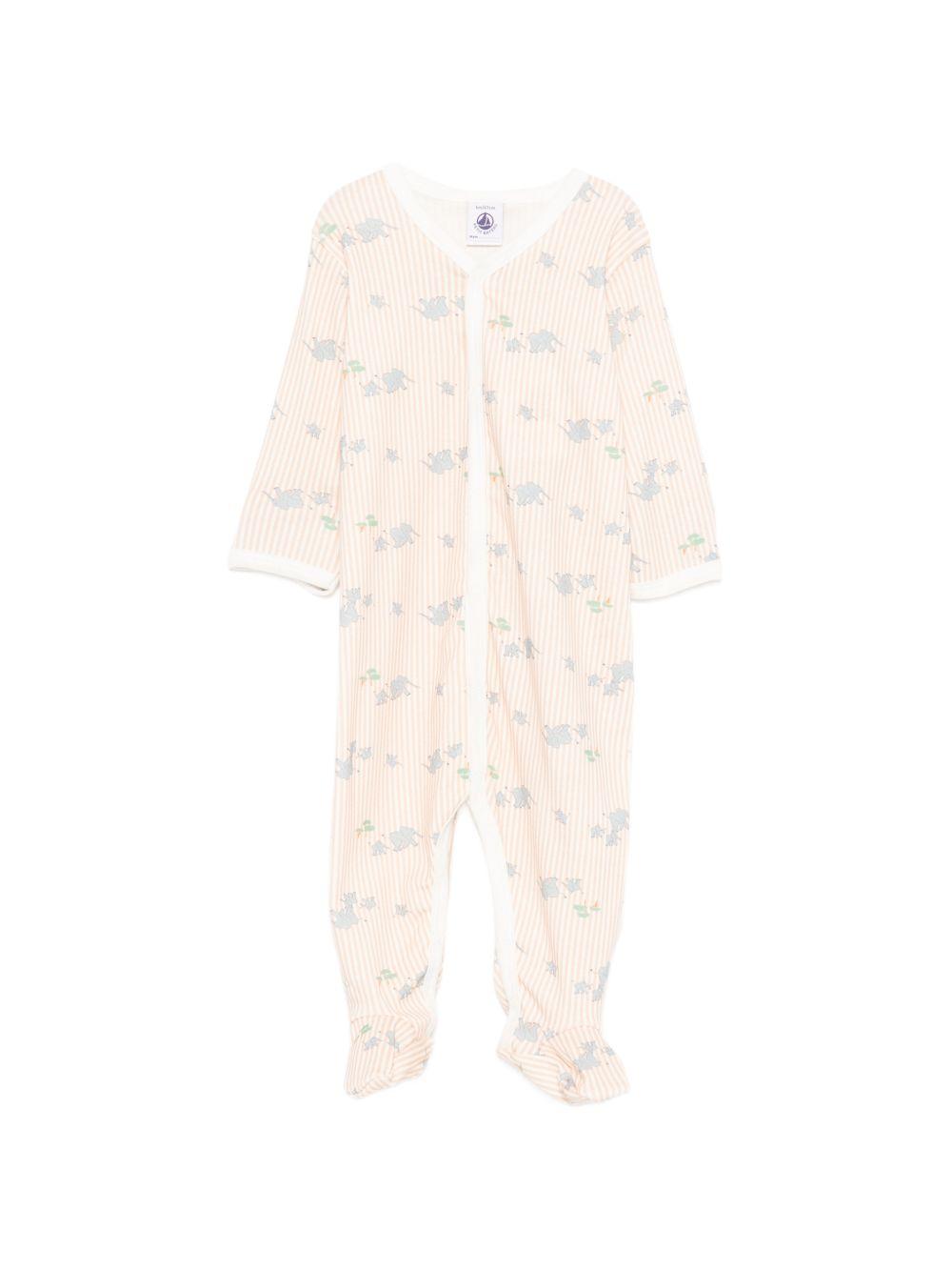 Tutina per neonato Petit Bateau arancione con stampa animali all-over A0FXH 01 PETIT BATEAU KIDS 