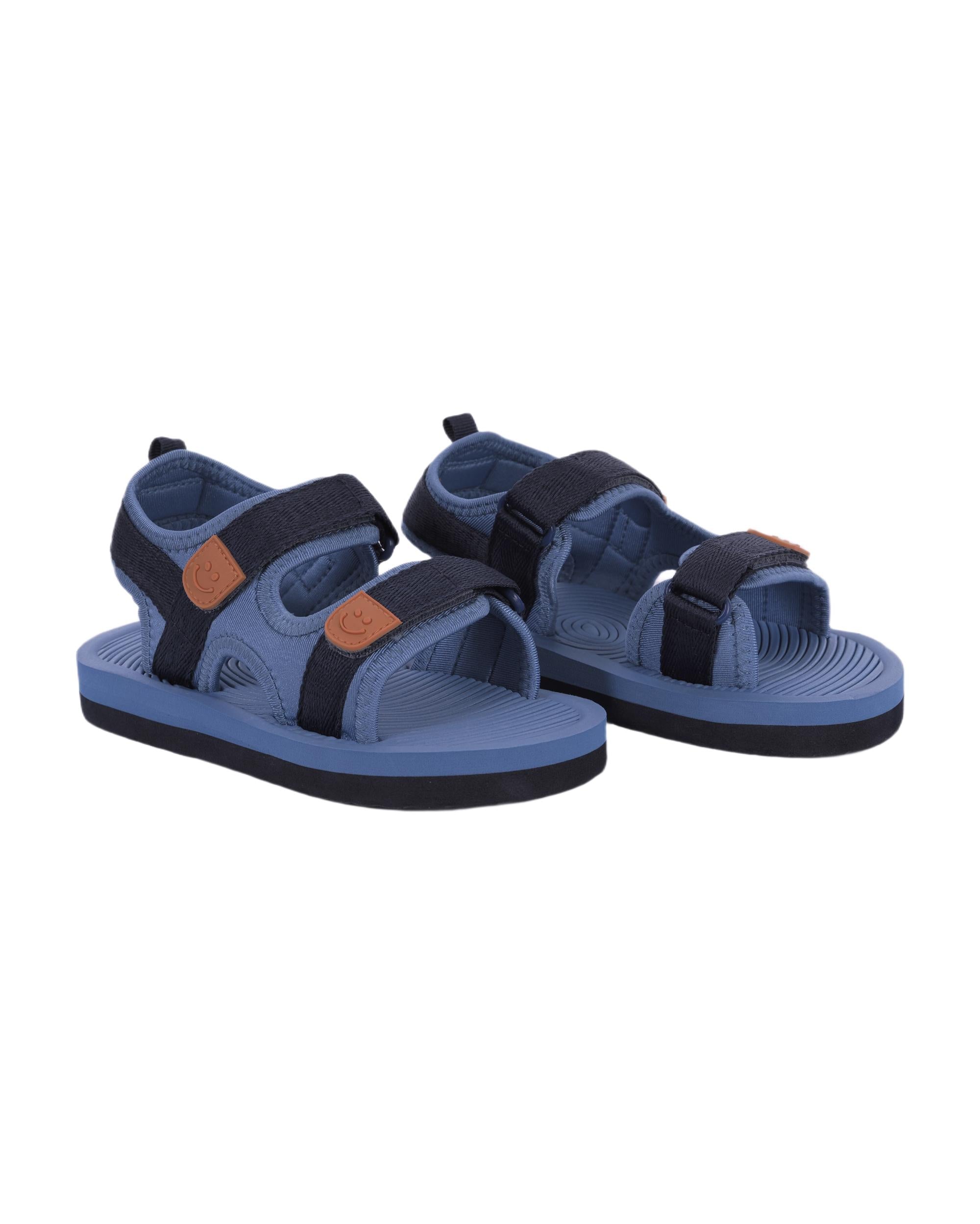 Sandali per bambino Molo azzurro con fasce e motivo smile 7S26U301 5615 MOLO KIDS 