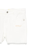 Shorts per bambina Off-White Kids bianco con stampa con logo OGYC004S25DEN001 0118 OFF WHITE KIDS 