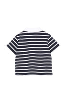 Polo per neonati Balmain Kids blu e bianco con motivo a righe BY8521 Z3657 617BC BALMAIN KIDS 