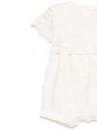 Tutina per neonata JESURUM BABY Piccola Carla beige con dettagli in pizzo PICCOLA CARLA VAR.01 JESURUM 