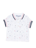 T-shirt per neonato Tartine Et Chocolat bianca con colletto stile polo CC11051 01 TArtine & Chocolat KIDS 