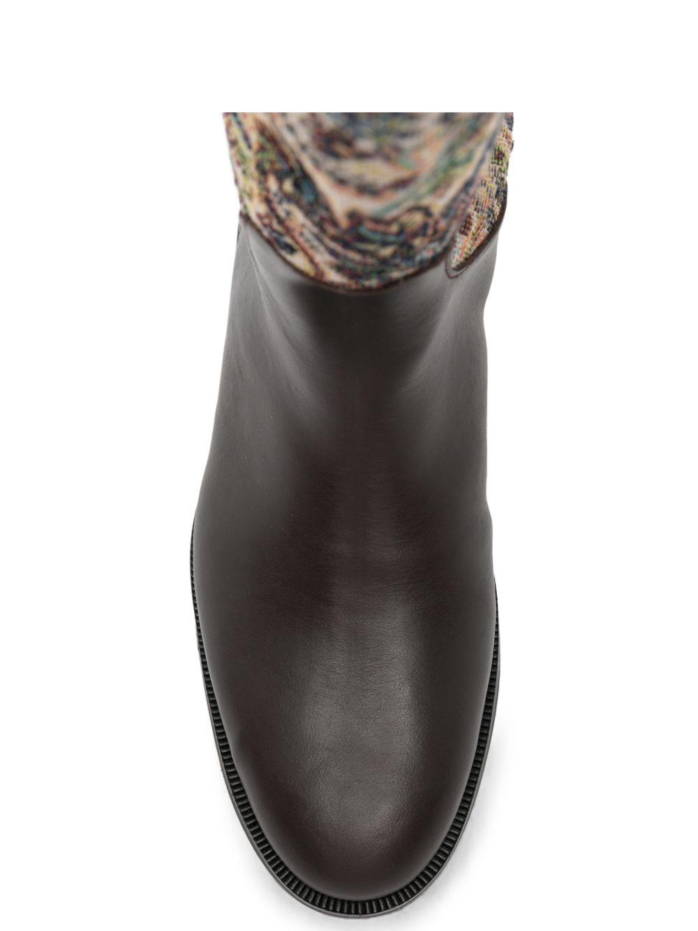 Stivali per bambina Etro Kids marroni con stampa paisley e motivo Pegaso GZ0A26 U0284 107MC ETRO KIDS 