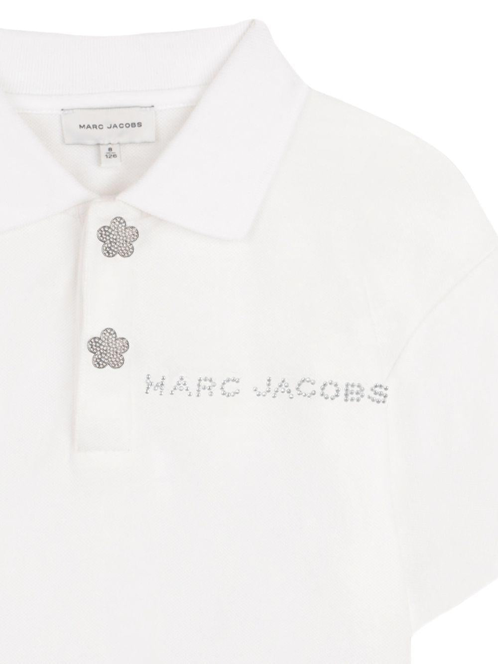 Polo per bambina The Marc Jacobs Kids bianca con decorazione W60739 10P THE MARC JACOBS KIDS 