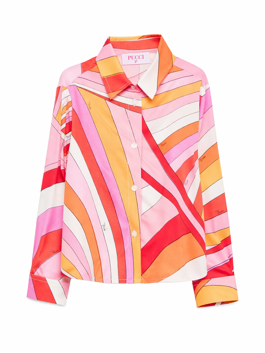 Camicia per bambina Emilio Pucci Junior multicolore con colletto classico PY5A00 K0281 50EAR EMILIO PUCCI JUNIOR 