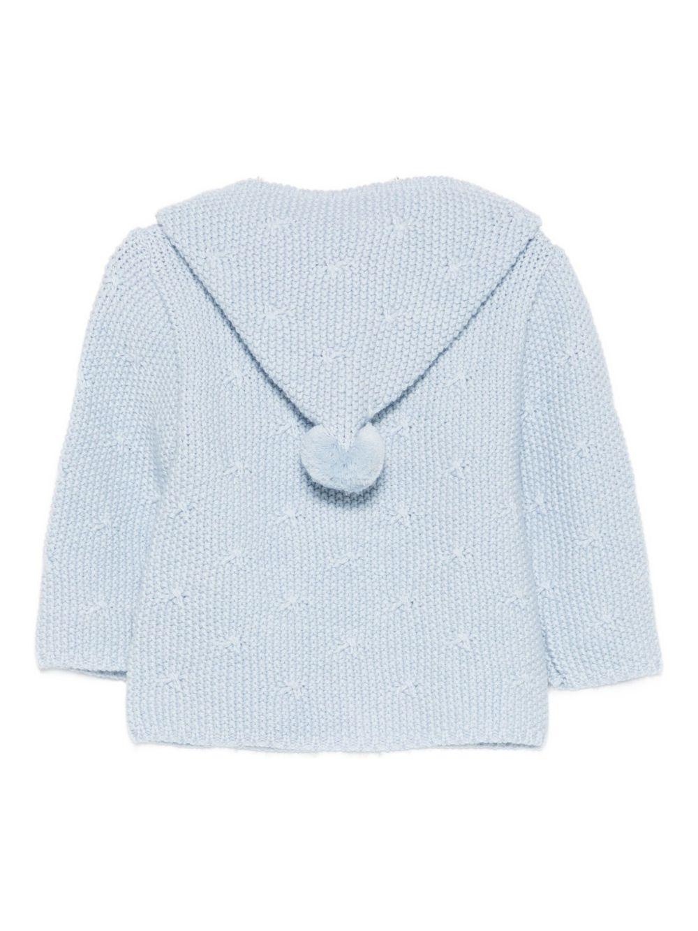 Cardigan per neonato Paz Rodrìguez azzurro con cappuccio 012-112955 80 H56 PaZ RODRIGUEZ 