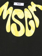 T-shirt per bambino MSGM Kids nera con stampa grafica S6MSJUTH222 MS040 MSGM KIDS 