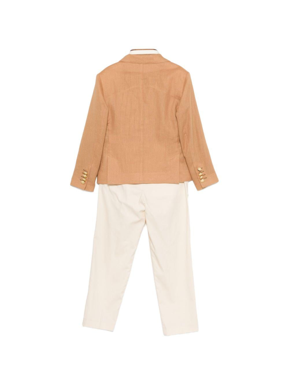 Completo per bambino Colorichiari marrone con bottoni color oro MJ508461 4917 28 COLORICHIARI KIDS 