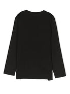 T-shirt per bambino Boss Kids nera con stampa logo sul davanti J25P25 09B BOSS KIDS 