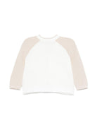 Cardigan per neonato Burberry Kids Ginny Moss bianco con maniche lunghe a contrasto 8100094 A1452 BURBERRY KIDS 