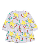 Abito per neonata Stella McCartney Kids multicolor con stampa e gonna con arricciatura TX1160 Z3103 573MC STELLA McCARTNEY KIDS 