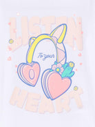 T-shirt per bambina Billieblush bianca con stampa grafica U21961 10P BILLIEBLUSH KIDS 