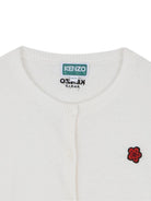 Cardigan per bambina Kenzo Kids bianco con ricamo Boke Flower K61312 117 KENZO KIDS 